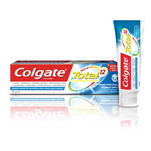 Зубная паста Colgate total 12 Pro-Видимый эффект 75 мл в Тианде