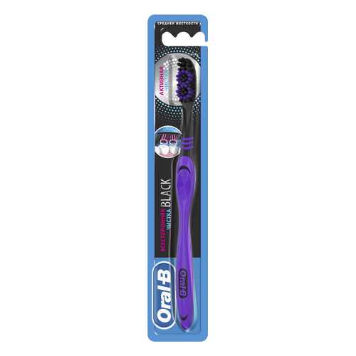 Зубная щетка Oral-B Neon Fresh Всесторонняя чистка BLACK Средней жесткости, 1 шт в Тианде