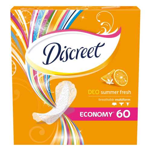 Прокладки Discreet ежедневные Deo Summer Fresh Multiform Trio 60шт в Тианде