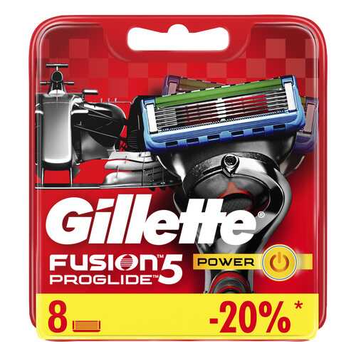 Сменные кассеты Gillette Fusion5 ProGlide Power 8 шт в Тианде