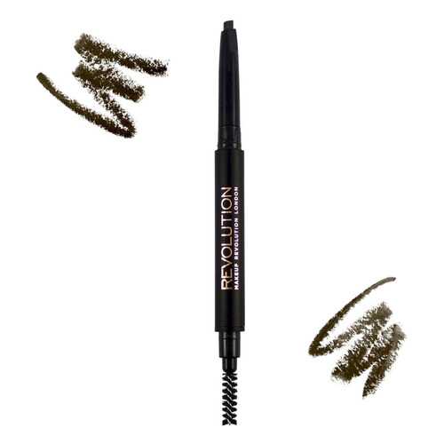 Карандаш для бровей Makeup Revolution Duo Brow Pencil Medium Brown 14 г в Тианде
