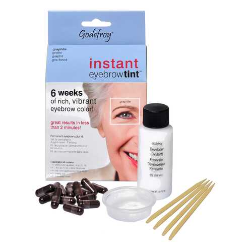 Краска для бровей Godefroy Instant Eyebrow Tint Kit 506 Graphite 15 капсул в Тианде