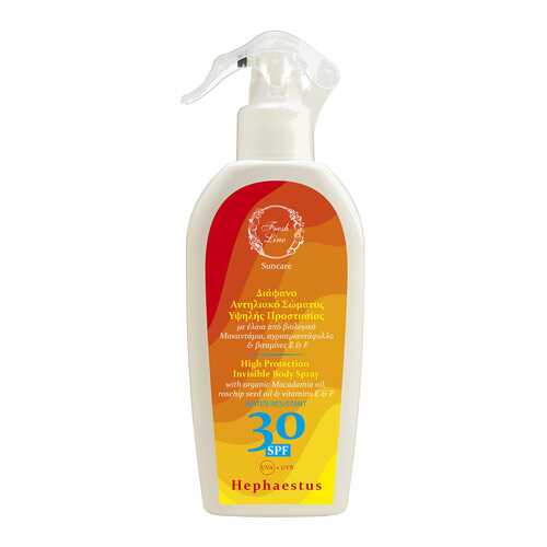 Солнцезащитный спрей Fresh Line Hephaestus High Protection Invisible SPF 30 200 мл в Тианде