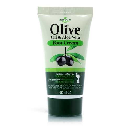 Мини крем для ног с экстрактом алоэ вера Herbolive Olive Oil&Aloe Vera Foot Cream в Тианде