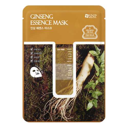 Маска для лица SNP Ginseng Essence Mask с экстрактом корня женьшеня 25 мл в Тианде