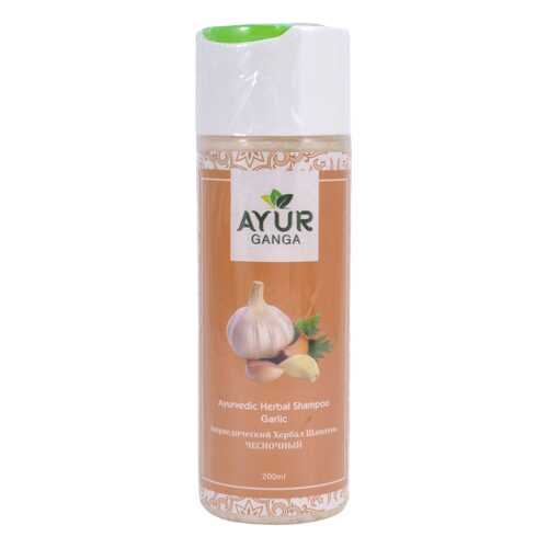 Шампунь ЧЕСНОЧНЫЙ (Ayurvedic Herbal Shampoo GARLIC) AYUR GANGA, 200мл в Тианде